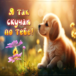 Бодрая и легкая гиф-открытка Я так скучаю по тебе