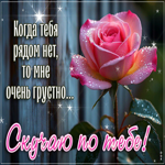 Когда тебя рядом нет, то мне очень грустно