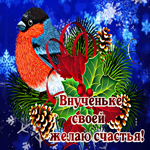 Красочная открытка внученьке своей желаю счастья