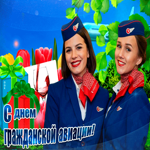 Мерцающая открытка День гражданской авиации