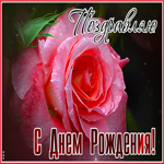 Нежная анимационная открытка Поздравляю с Днем Рождения