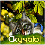 Нежная открытка с котиком Скучаю!