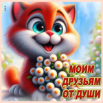Открытка Моим друзьям от души