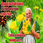 Потрясающая открытка дорогая бабушка, я тебе желаю счастья