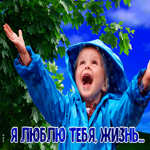 Романтическая и сентиментальная открытка Я люблю тебя, жизнь