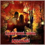 Романтичная открытка Спокойной ночи, любимый! С парой