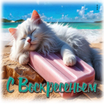 Солнечная летняя гиф-открытка С воскресеньем