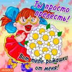Ты просто прелесть, Вот тебе ромашки от меня