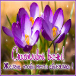Весенняя и живописная гиф-открытка Желаю, чтобы мечты сбывались
