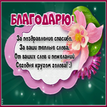 Хорошая открытка За поздравления спасибо!