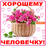 Хорошему человеку полная корзина роз