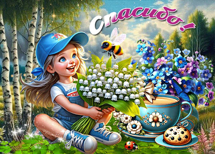 Picture ароматная весенняя открытка спасибо