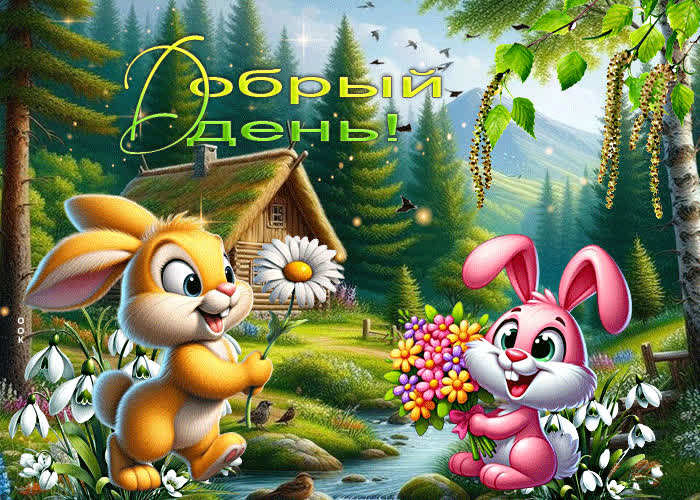 Picture безмятежная весенняя гиф-открытка добрый день