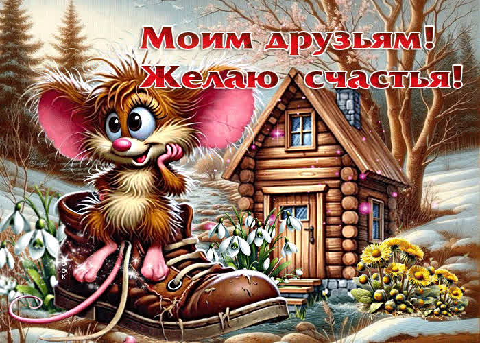 Picture благодатная открытка моим друзьям! желаю счастья!