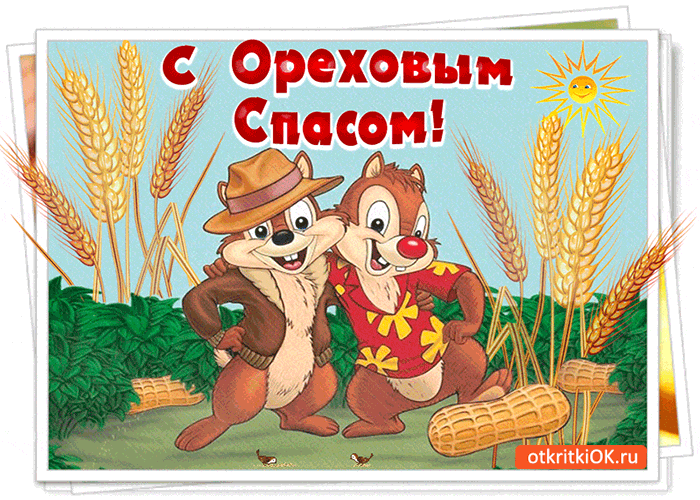 Картинка чип и дейл поздравляют с ореховым спасом!