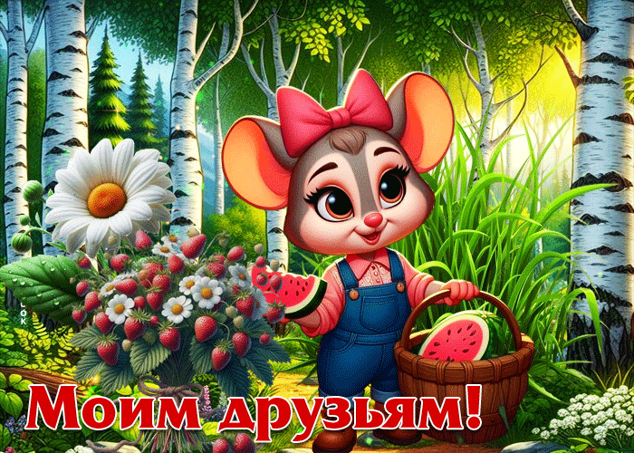 Picture чудесная летняя гиф-открытка моим друзьям