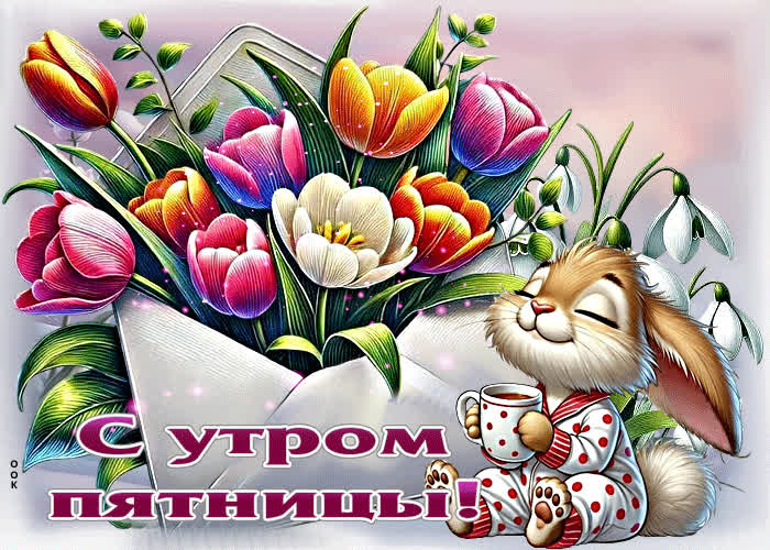 Picture чудесная весенняя гиф-открытка с утром пятницы