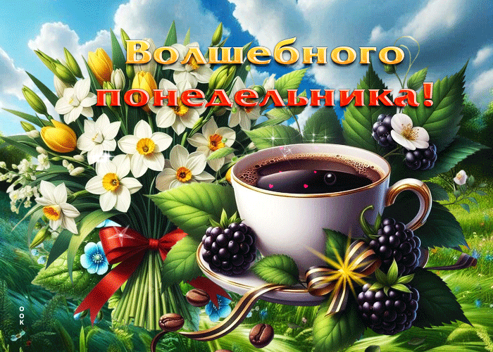 Postcard дивная летняя гиф-открытка волшебного понедельника