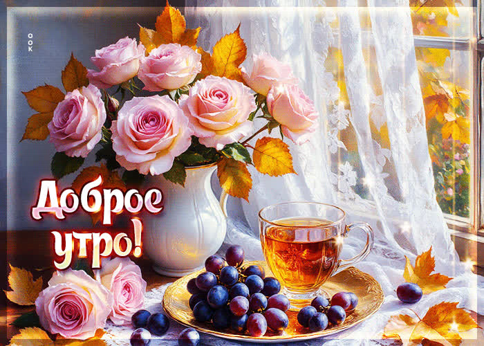 Postcard добрая и домашняя осенняя гифка доброе утро