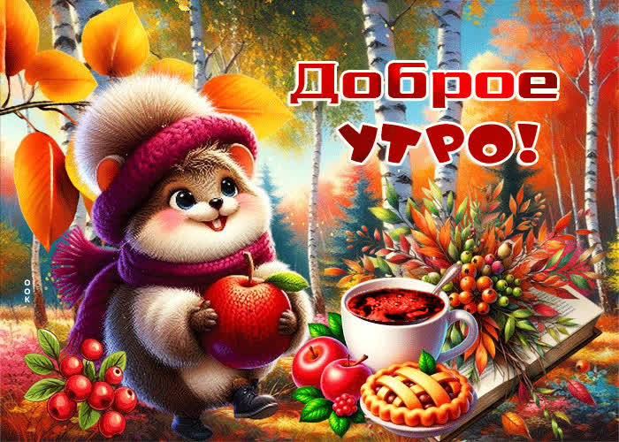 Picture добрая и нежная осенняя гифка доброе утро