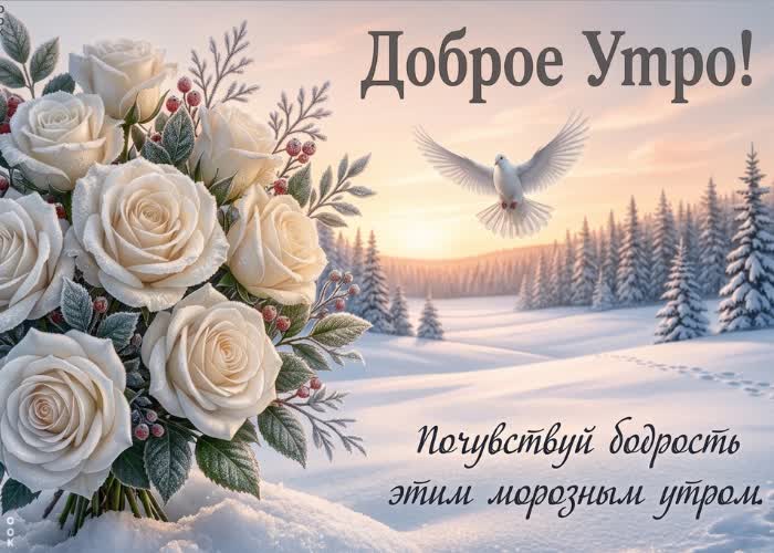 Picture доброе утро! пусть день искрится, как снег.
