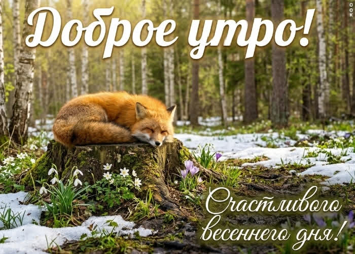 Postcard доброе утро! пусть весенняя свежесть подарит лёгкость и вдохновение с самого начала дня.