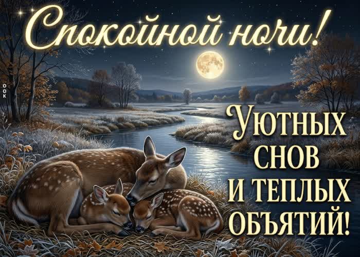 Postcard доброй ночи и приятного завершения дня.