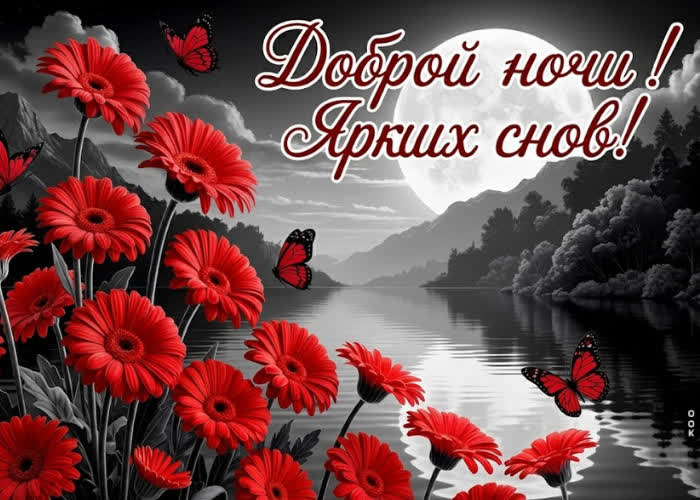 Postcard доброй ночи и ярких снов!