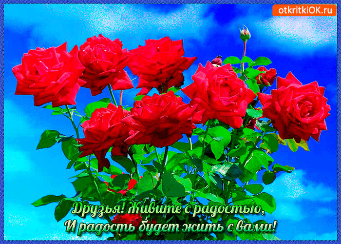 Картинка друзья, живите с радостью
