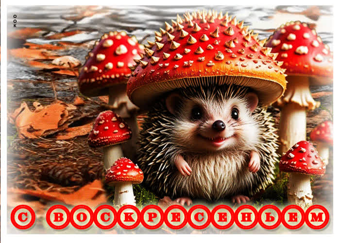 Postcard душевная и вдохновляющая осенняя гифка с воскресеньем