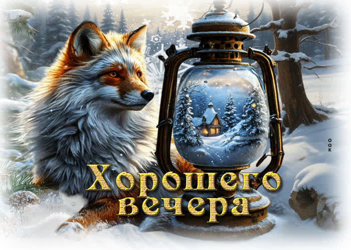 Picture энергичная зимняя гиф-открытка хорошего вечера