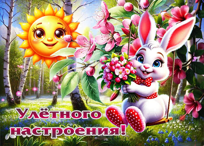 Picture фантастическая и жизнерадостная весенняя гиф-открытка улетного настроения