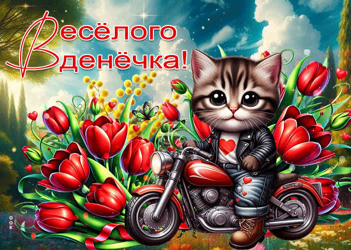 Postcard фантастическая, трепетная весенняя открытка веселого денечка