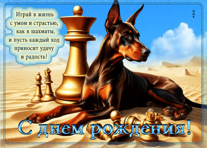 Postcard играй в жизнь с умом и страстью! с днем рождения