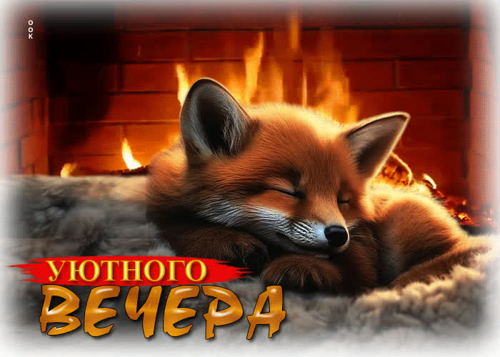 Postcard искренняя открытка уютного вечера