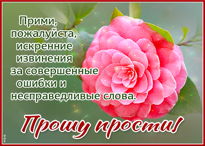 Picture изумительная открытка прошу прости! с цветочком