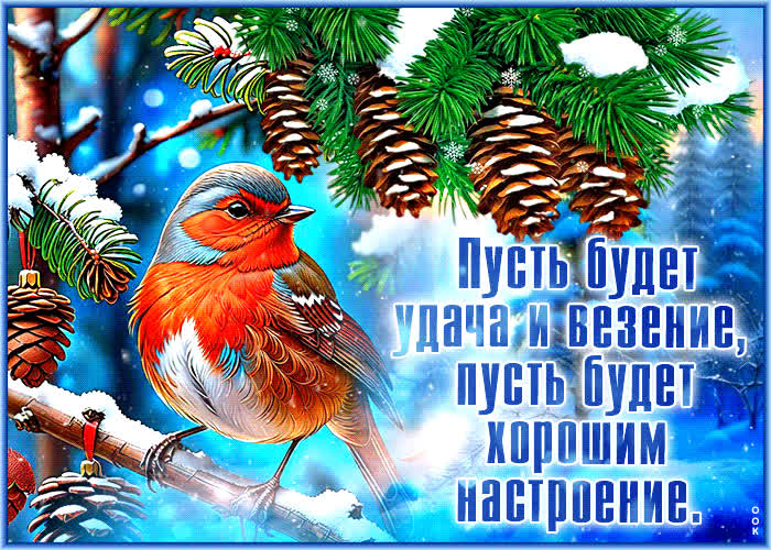 Picture изысканная снежная открытка пусть будет хорошим настроение