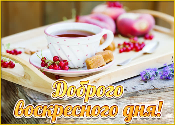 Открытка картинка доброго воскресного дня