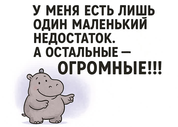 Postcard картинка с несерьёзной шуточкой