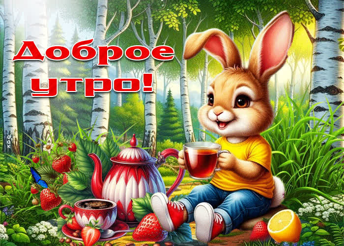 Picture красивая летняя гиф-открытка доброе утро!