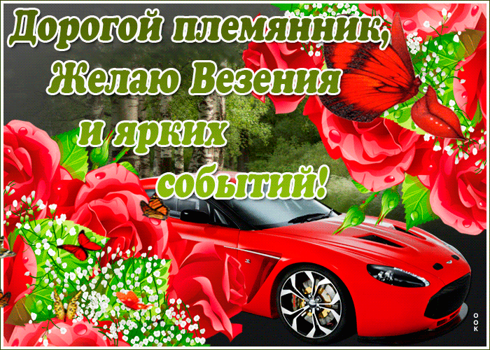 Открытка красивая открытка племяннику