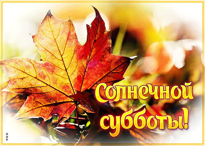 Picture крутая открытка солнечной субботы!