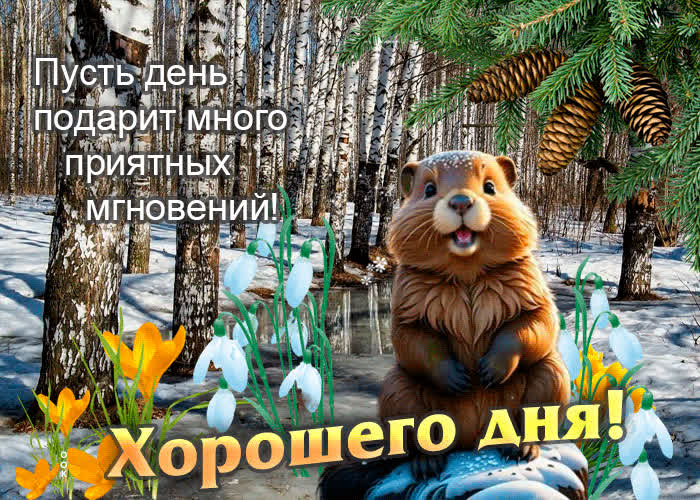 Postcard легкая гиф-открытка пусть день подарит много приятных мгновений