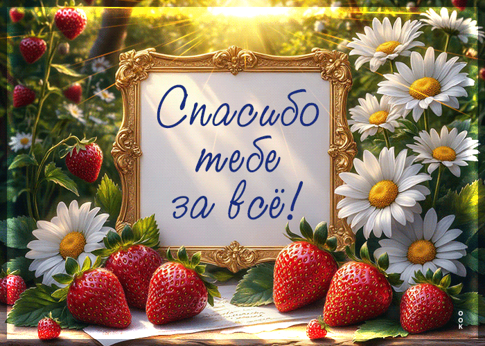 Postcard летняя открытка спасибо тебе за все!