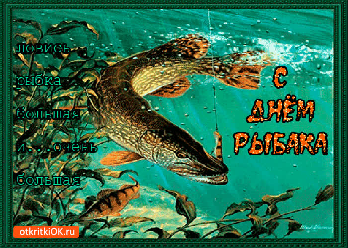 Картинка ловись рыбка большая, и очень большая - с днём рыбака