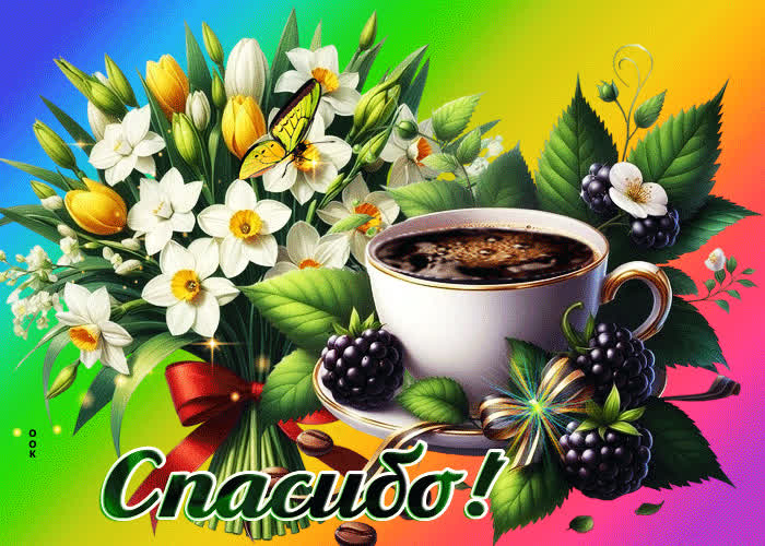 Postcard лучезарная весенняя открытка спасибо