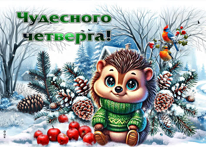 Picture лёгкая и снежная зимняя гиф-открытка чудесного четверга