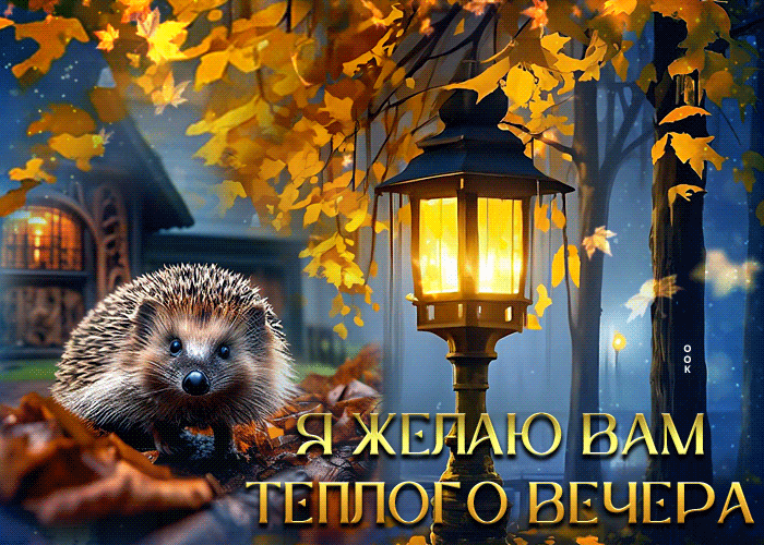 Postcard магическая анимационная открытка я желаю вам теплого вечера