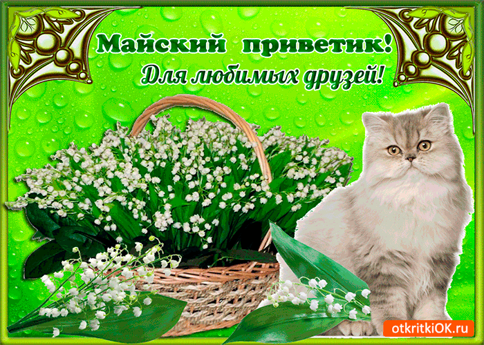 Открытка майский приветик для любимых друзей