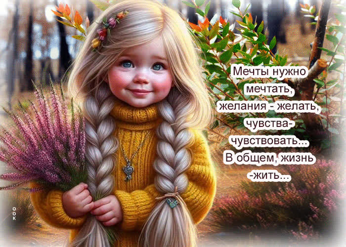 Postcard мечты нужно мечтать, желания - желать, жизнь - жить